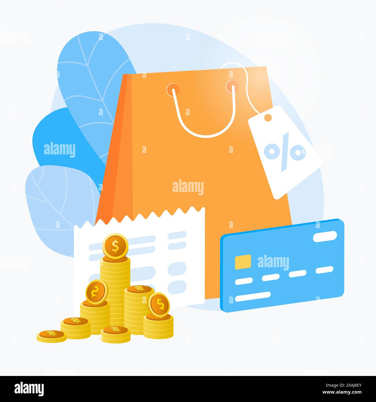 Concept d'achat en ligne, modèles pour le marketing en ligne et les achats. Conception plate de shopping en ligne avec campagne, remise, promo et ventes. Banque D'Images