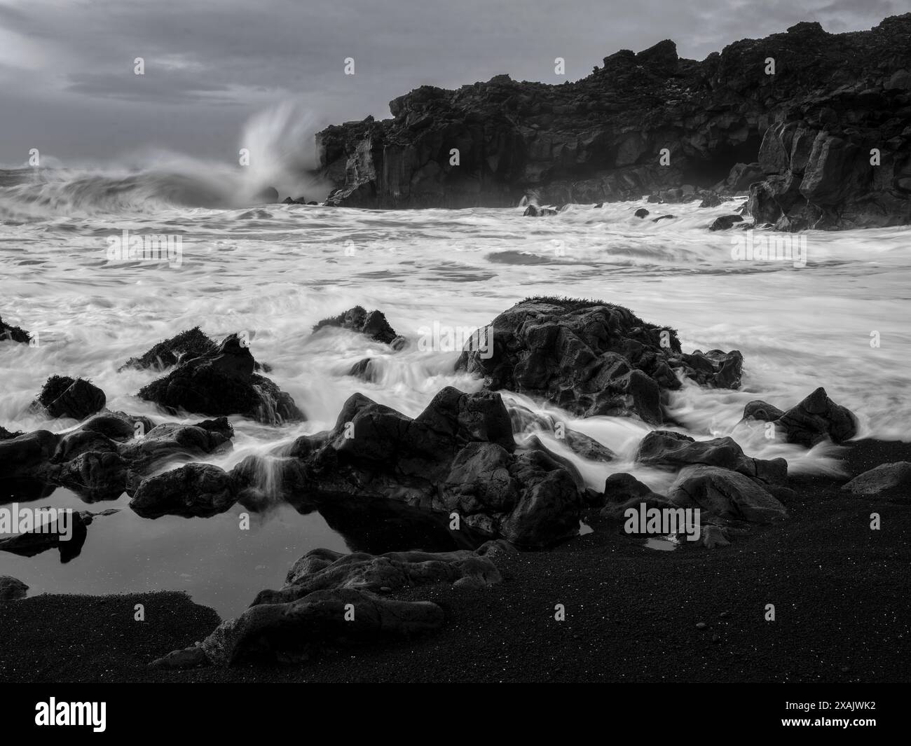 Surfez à Haelsvik, Islande Banque D'Images