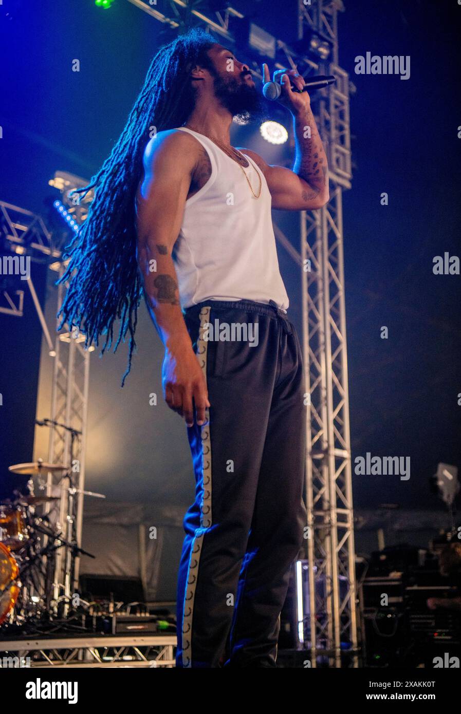 bob vylan préforme au festival Slam dunk 2024, Hatfield Park, Hertfordshire, UK Banque D'Images