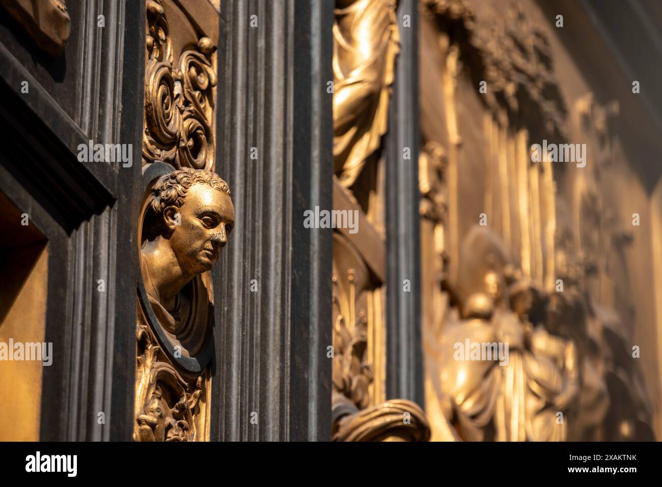 Paradise Gate au baptistère de la cathédrale Santa Maria del Fiore à Florence, Italie Banque D'Images