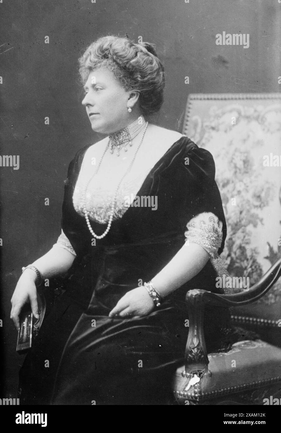 Princesse de Battenberg, 1913. Montre Princesse Henri de Battenberg (Béatrice Mary Victoria Feodore) (1857-1944). Banque D'Images