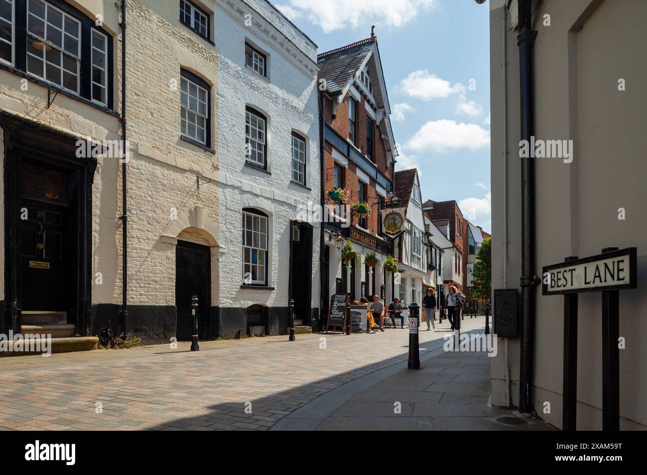 Meilleure ruelle dans le centre-ville de Canterbury, Kent, Angleterre. Banque D'Images