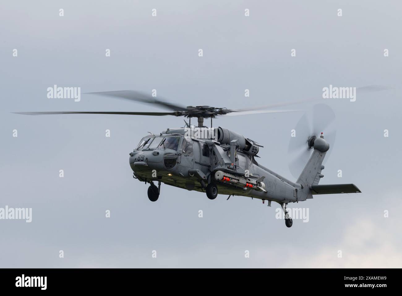 Sikorsky SH-60/MH-60 Seahawk «Sea Hawk» de la marine américaine, lors de la rencontre des tigres de l'OTAN à Schleswig AB, Jagel, Allemagne, le 7 juin 2024 (photo de Cody Froggatt/News images) Banque D'Images