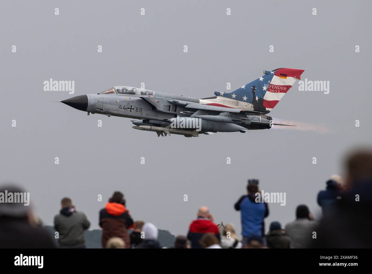 Jagel, Allemagne. 07 juin 2024. Panavia Tornado de Taktisches Luftwaffen Geschwader 51 la « Force aérienne allemande » de la Luftwaffe décolle lors de la rencontre des tigres de l'OTAN à Schleswig AB, Jagel, Allemagne, le 7 juin 2024 (photo de Cody Froggatt/News images) à Jagel, Allemagne, le 6/7/2024. (Photo de Cody Froggatt/News images/Sipa USA) crédit : Sipa USA/Alamy Live News Banque D'Images