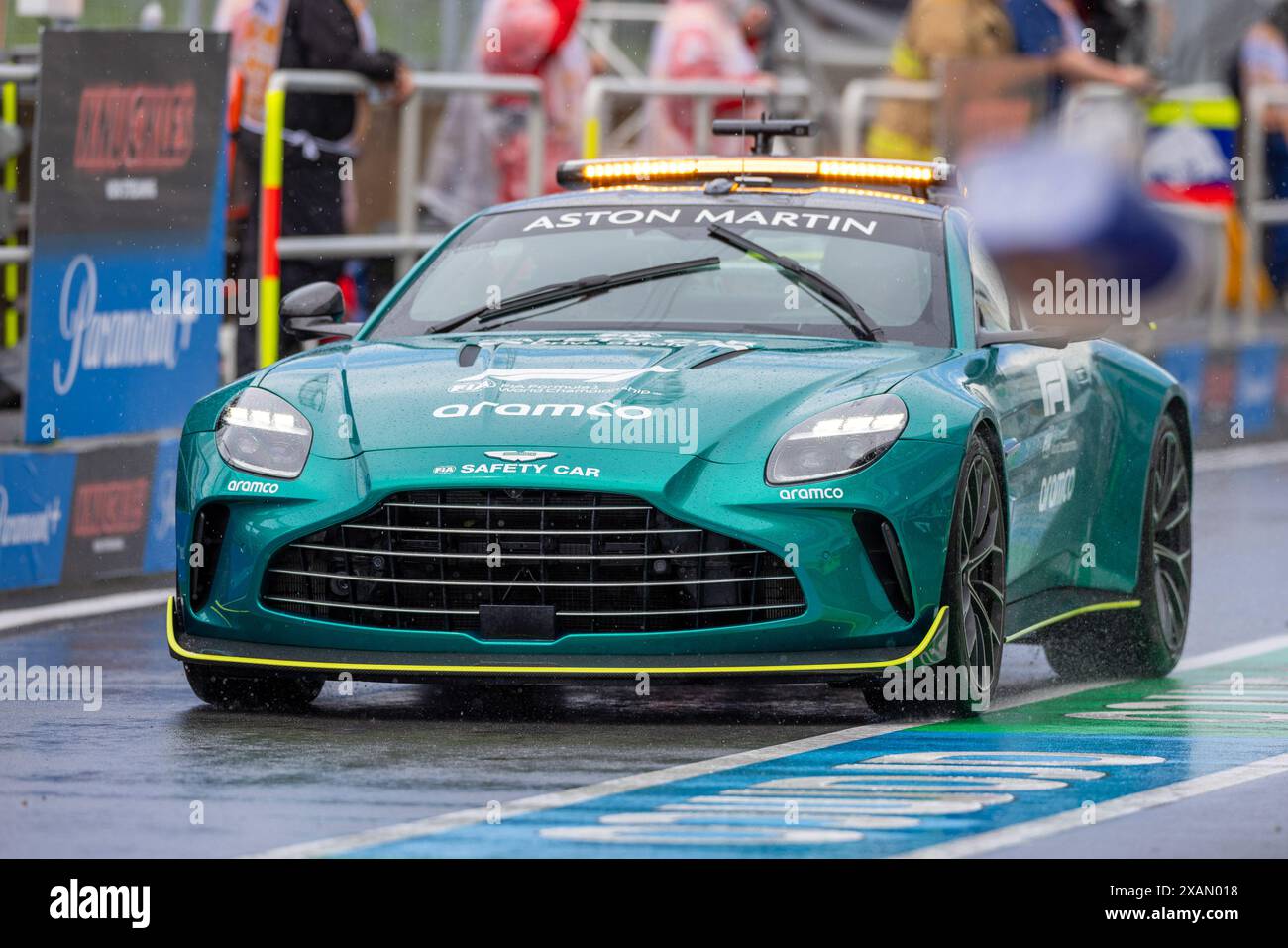 Voiture de sécurité - Aston Martin Vantage lors du Grand Prix AWS du Canada 2024 de formule 1, Montréal, Québec, Canada, du 6 au 9 juin - Rounfd 9 sur 24 du Championnat du monde F1 2024 Banque D'Images
