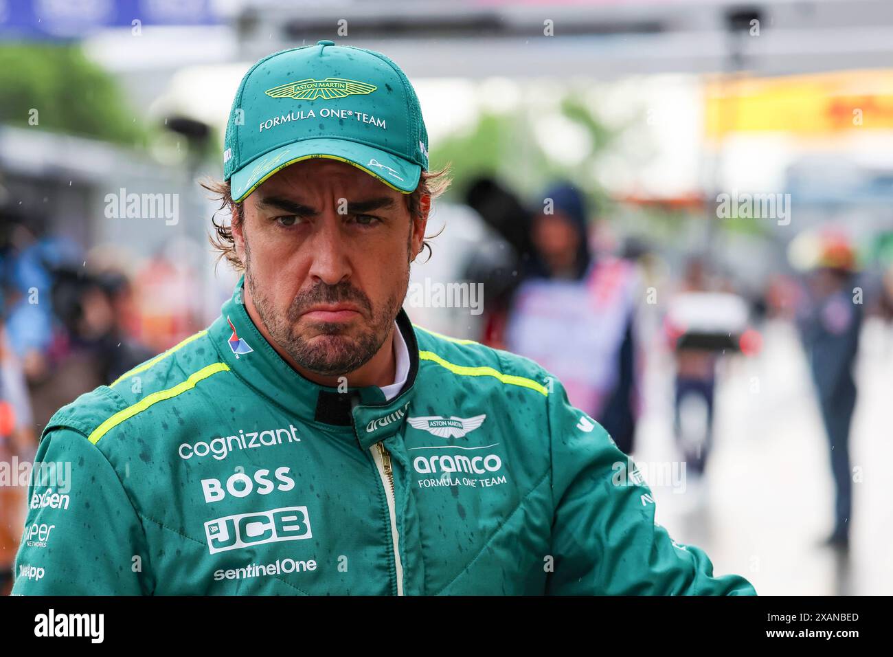 Montréal, Canada. 08 juin 2024. Circuit Gilles-Villeneuve #14 Fernando Alonso (esp) Aston Martin Aramco Formula One Team41 (gbr) Aston Martin AMR2442 Mercedes, lors du Grand Prix canadien de formule 1 2024, 9e manche du Championnat du monde de formule 1 2024 du 7 au 9 juin 2024 au circuit Gilles Villeneuve à Montréal. (Philippe Nanchino/SPP) crédit : photo de presse SPP Sport. /Alamy Live News Banque D'Images