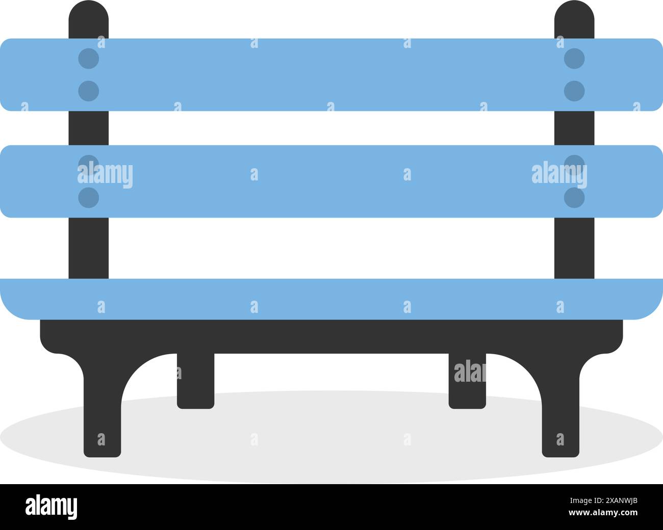 Icône de banc dans un style plat. Illustration de vecteur de repos confortable sur fond isolé. Concept commercial de signe de chaise de parc. Illustration de Vecteur