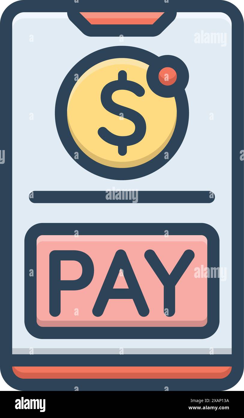 Icône pour le paiement mobile, paiement Illustration de Vecteur