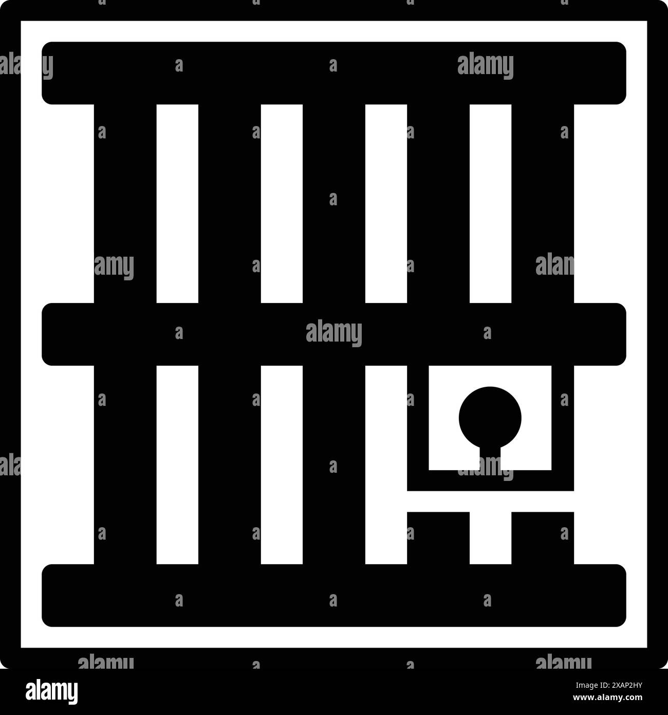 Icône pour prison, emprisonnement Illustration de Vecteur