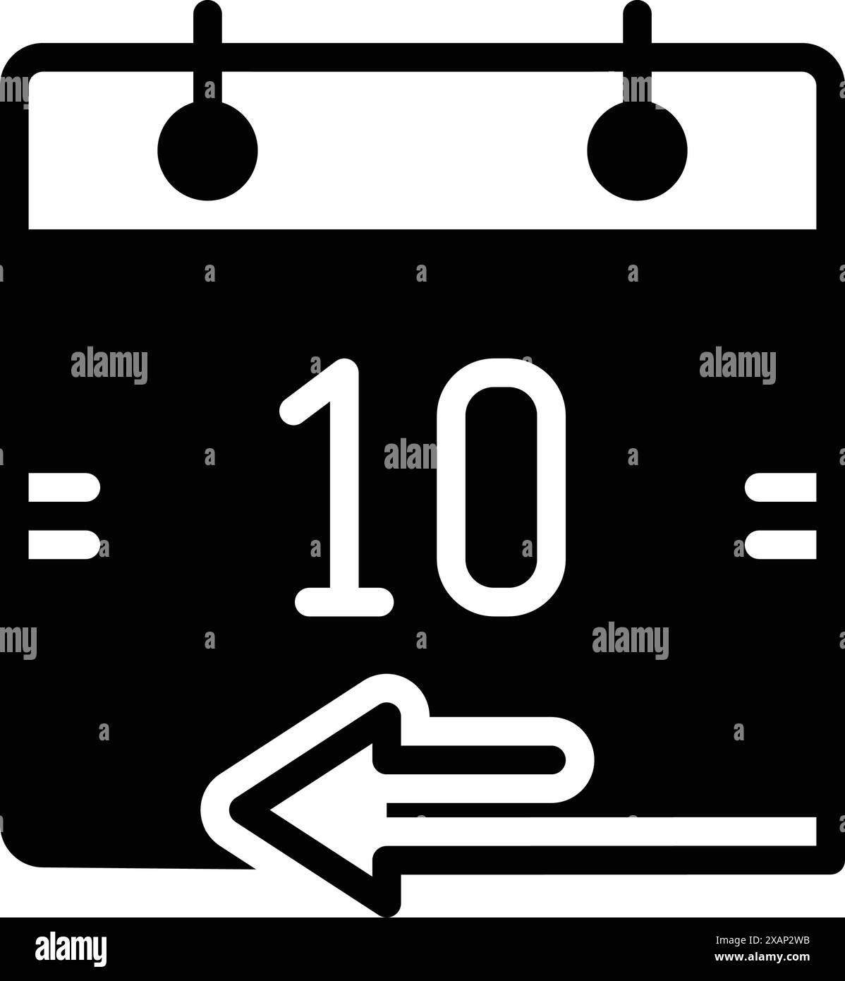 Icône pour hier, calendrier Illustration de Vecteur