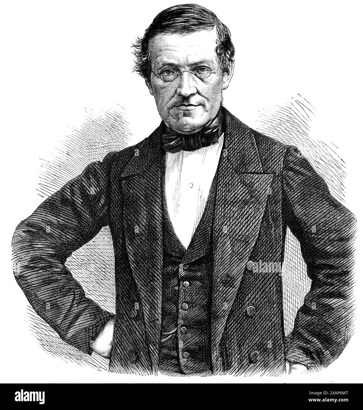 Sir Charles Wheatstone, professeur de philosophie expérimentale, King's College, 1868. Gravure tirée d'une photographie de MM. Hills et Saunders, de «...l'un des professeurs de science expérimentale les plus éminemment prospères...un enseignant et inventeur très compétent ; le coauteur, avec MM. Cooke, du télégraphe électrique; et le précurseur de Sir David Brewster dans l'invention du stéréoscope...[en 1834] il a produit un rapport sur certaines expériences dans la mesure de la vitesse des courants électriques et la durée de la lumière électrique... après avoir fait une enquête spéciale dans le département de l'optique, HE Banque D'Images