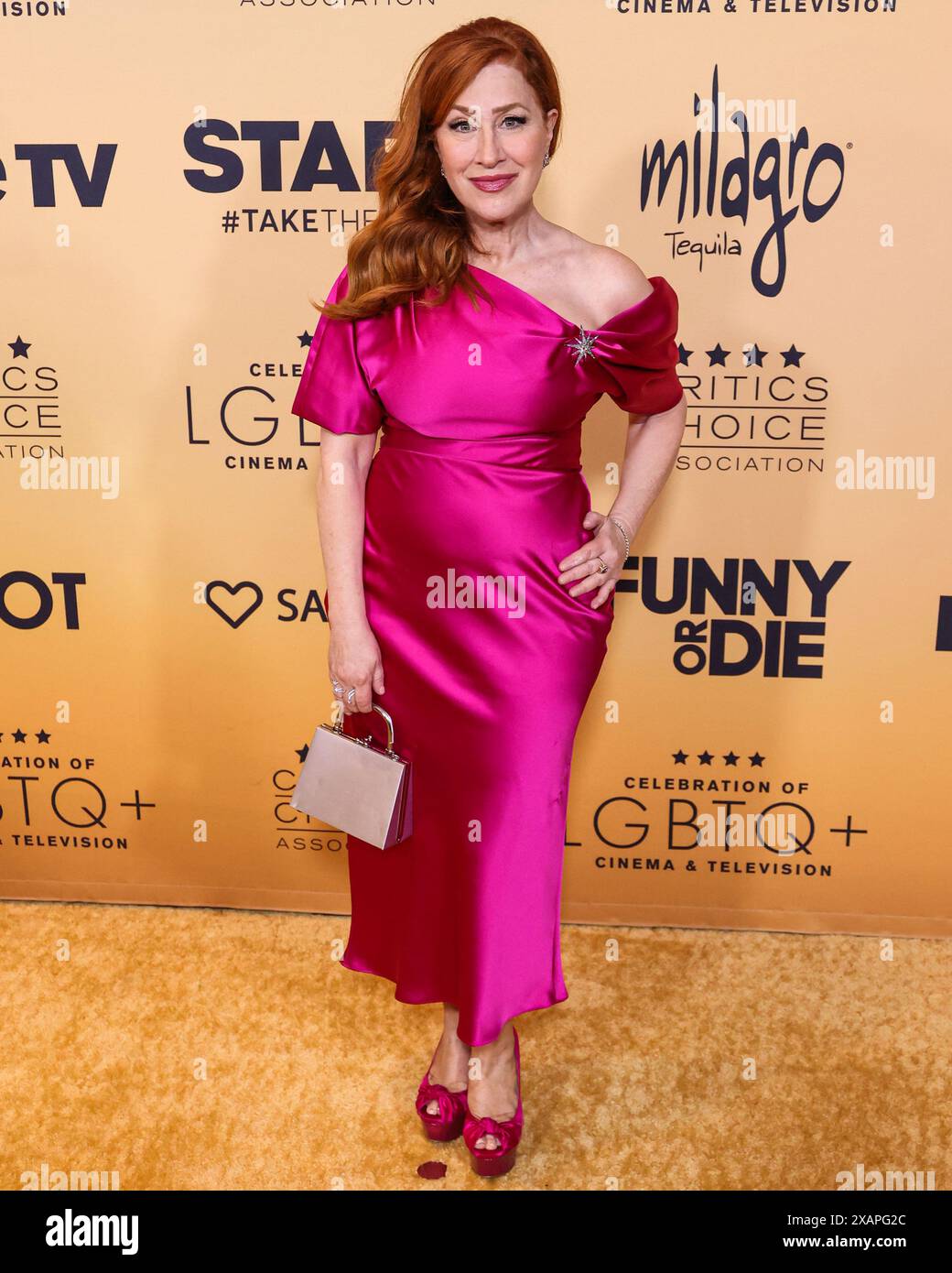 CENTURY CITY, LOS ANGELES, CALIFORNIE, États-Unis - JUIN 07 : Lisa Ann Walter arrive à la célébration du choix de la critique du cinéma et de la télévision LGBTQ+ qui a lieu au Fairmont Century Plaza Hotel le 7 juin 2024 à Century City, Los Angeles, Californie, États-Unis. (Photo de Xavier Collin/image Press Agency) Banque D'Images