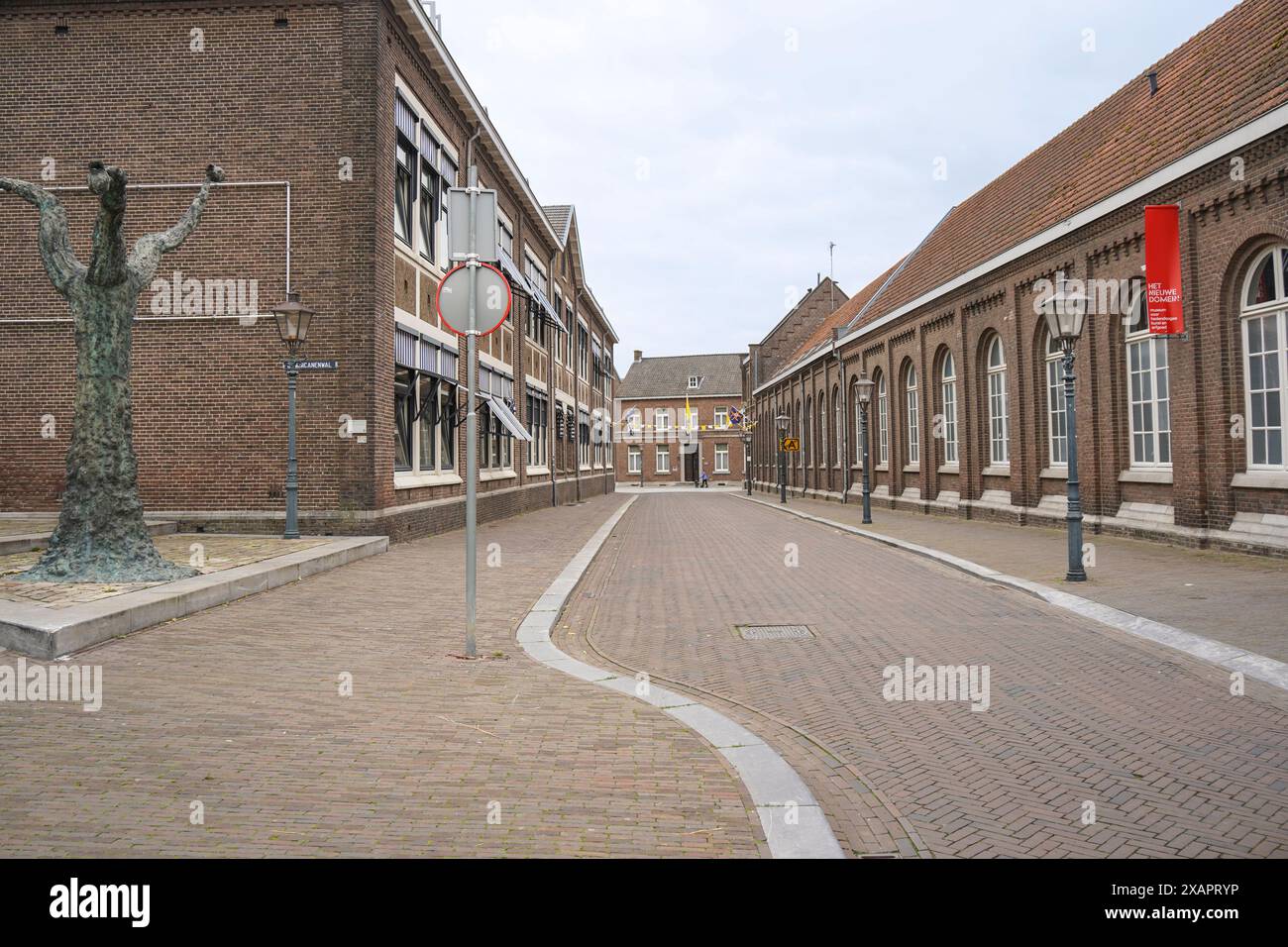 Vue sur la rue dans le centre historique de la province de Sittard du Limbourg, pays-Bas. Banque D'Images