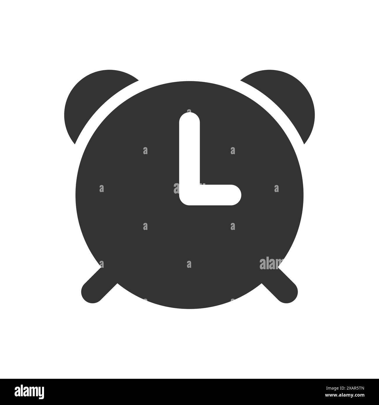 Icône de vecteur de glyphe d'horloge d'alarme Illustration de Vecteur