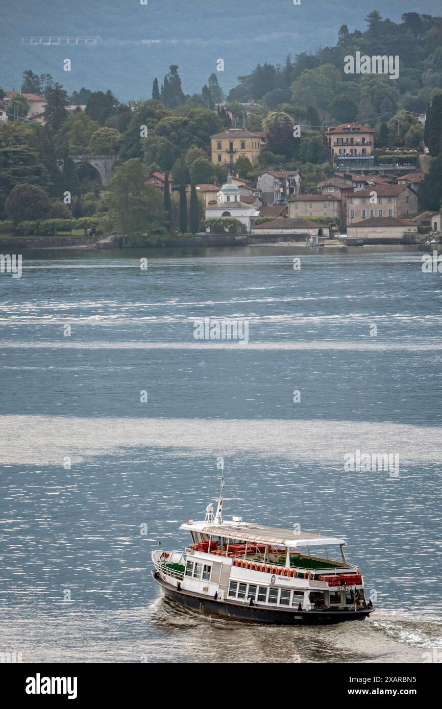 Transport par eau sur le lac de Côme Lombardie Italie Banque D'Images