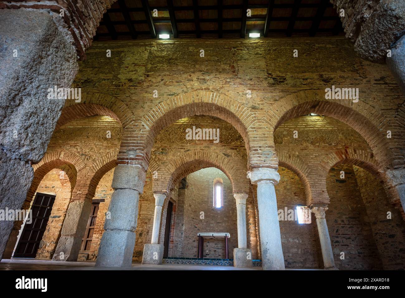 Mosquée Almonaster la Real, oratoire islamique du IXe siècle, Almonaster la Real , Huelva, Andalousie, Espagne. Banque D'Images