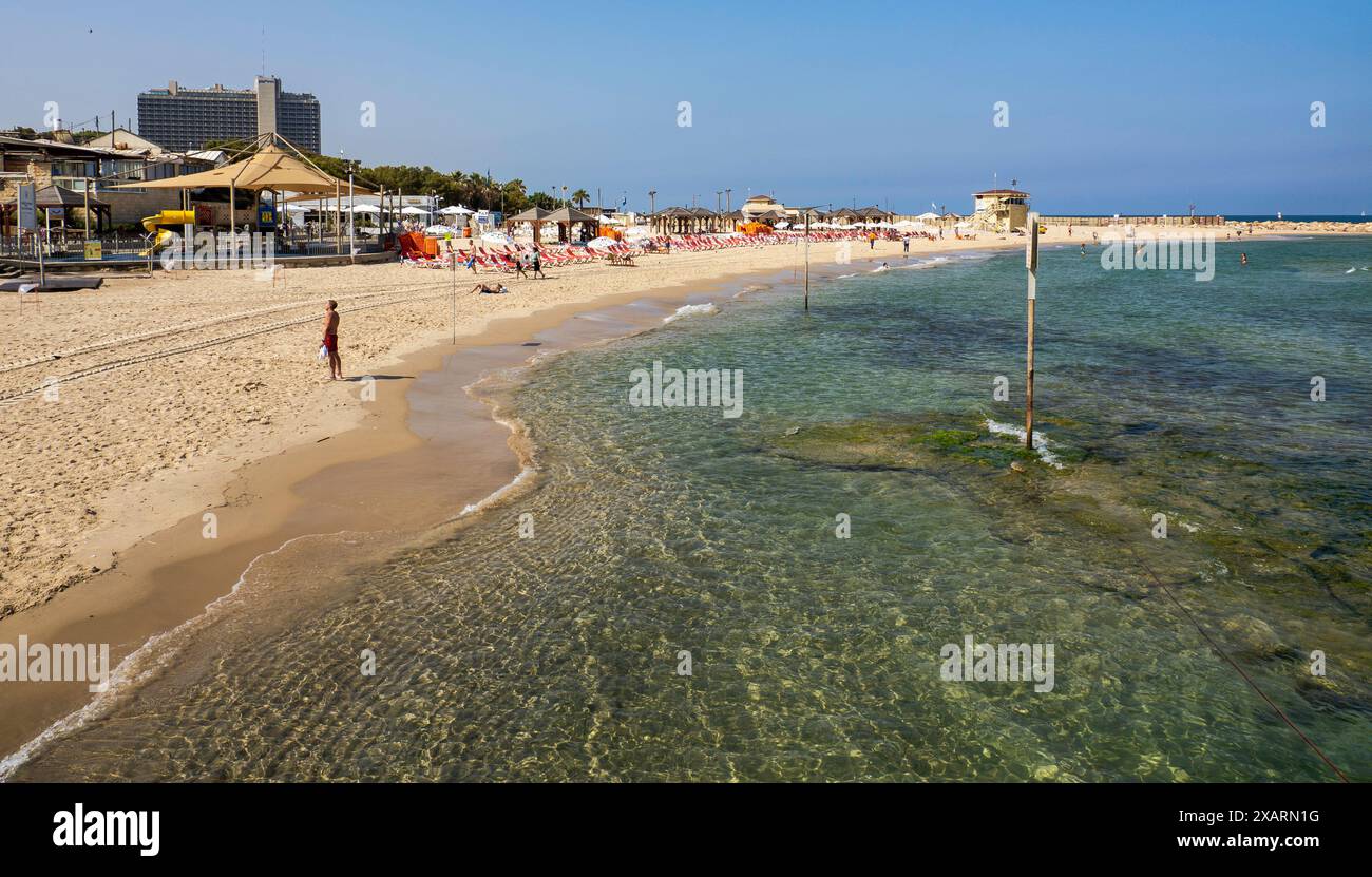 Mitsisim Beach, tel Aviv Banque D'Images