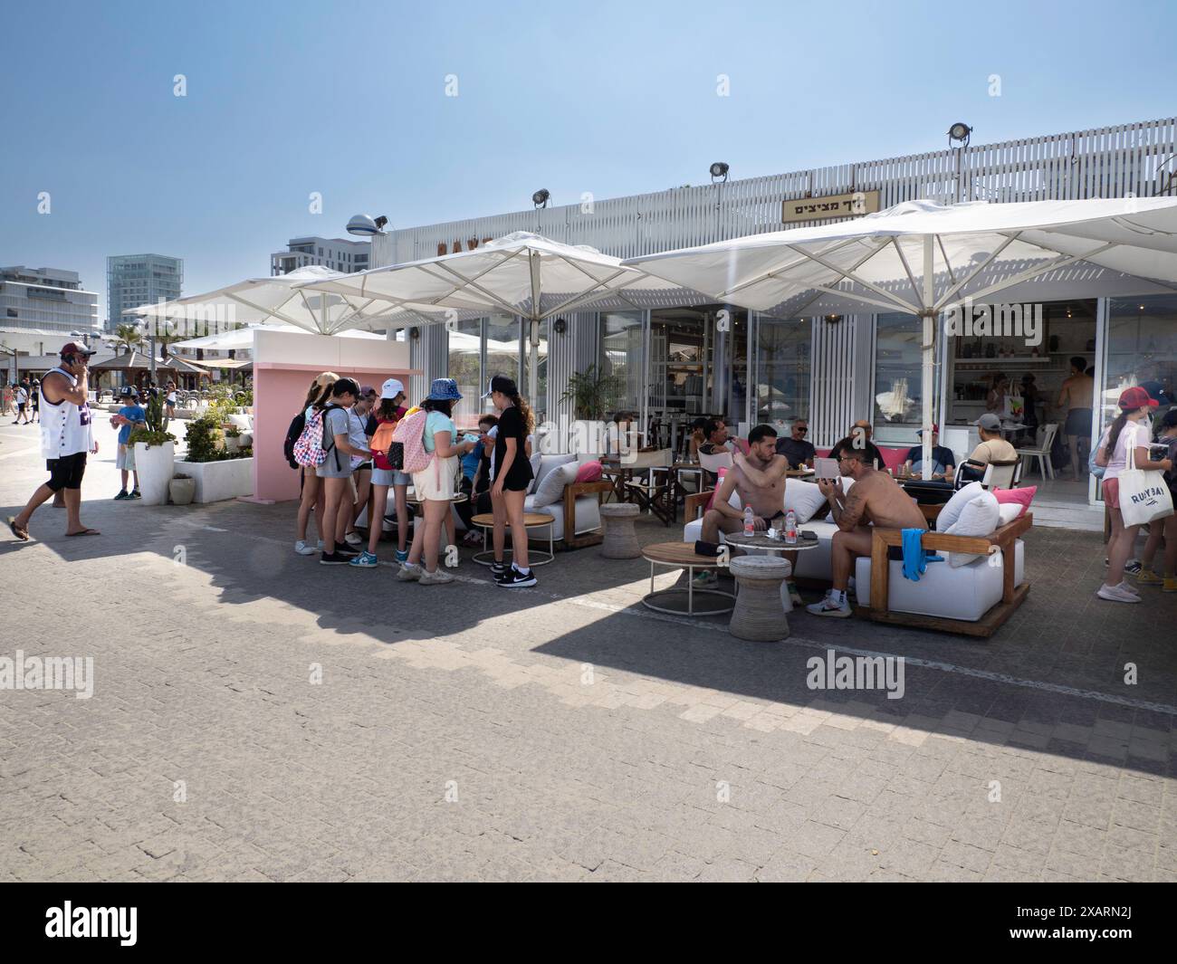 Mitsisim Beach, tel Aviv Banque D'Images