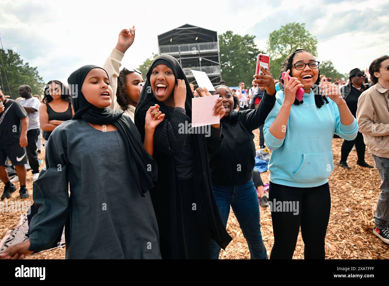 Londres, Royaume-Uni. 8 juin 2024. Des milliers de personnes assistent au Lambeth Country Show 2024, chaude journée d'été au Brockwell Park, Londres, Royaume-Uni. Crédit : Voir Li/Picture Capital/Alamy Live News Banque D'Images