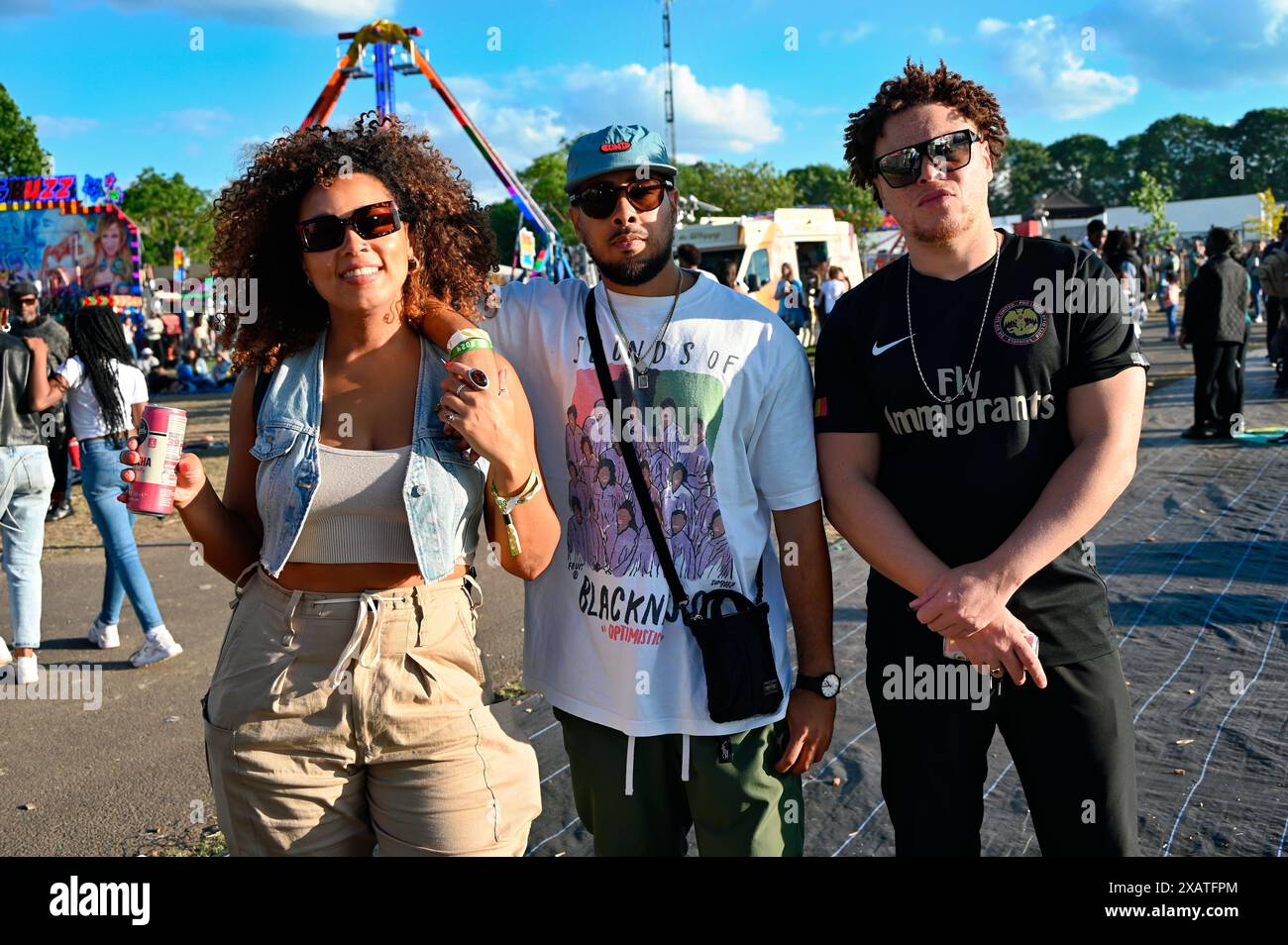 Londres, Royaume-Uni. 8 juin 2024. Children of Zeus avec Konny Kon, Tyler Daley et DJ Gyalex se produit au Lambeth Country Show 2024, chaude journée d'été au LatinoLife Big Top au Brockwell Park, Londres, Royaume-Uni. Crédit : Voir Li/Picture Capital/Alamy Live News Banque D'Images