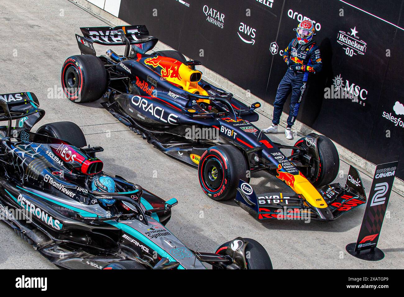 Max Verstappen (NED) - Oracle Red Bull Racing - Red Bull RB20 - Honda RBPT lors du Grand Prix du Canada AWS de formule 1 2024, Montréal, Québec, Canada, du 6 au 9 juin - 9e ronde des 24 Championnats du monde F1 2024 Banque D'Images