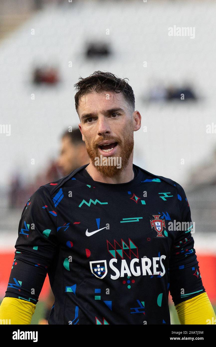 08 juin 2024. Lisbonne, Portugal. Le gardien de but portugais et Wolverhampton Jose sa (12 ans) en action lors du match amical international, Portugal vs Croatie crédit : Alexandre de Sousa/Alamy Live News Banque D'Images