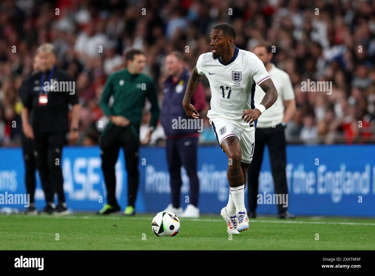 Londres, Royaume-Uni. 07 juin 2024. Ivan Toney d'Angleterre en action. Angleterre v Islande, match amical international de football au stade de Wembley à Londres le vendredi 7 juin 2024. Usage éditorial exclusif. photo par Andrew Orchard/Andrew Orchard photographie sportive/Alamy Live News crédit : Andrew Orchard photographie sportive/Alamy Live News Banque D'Images