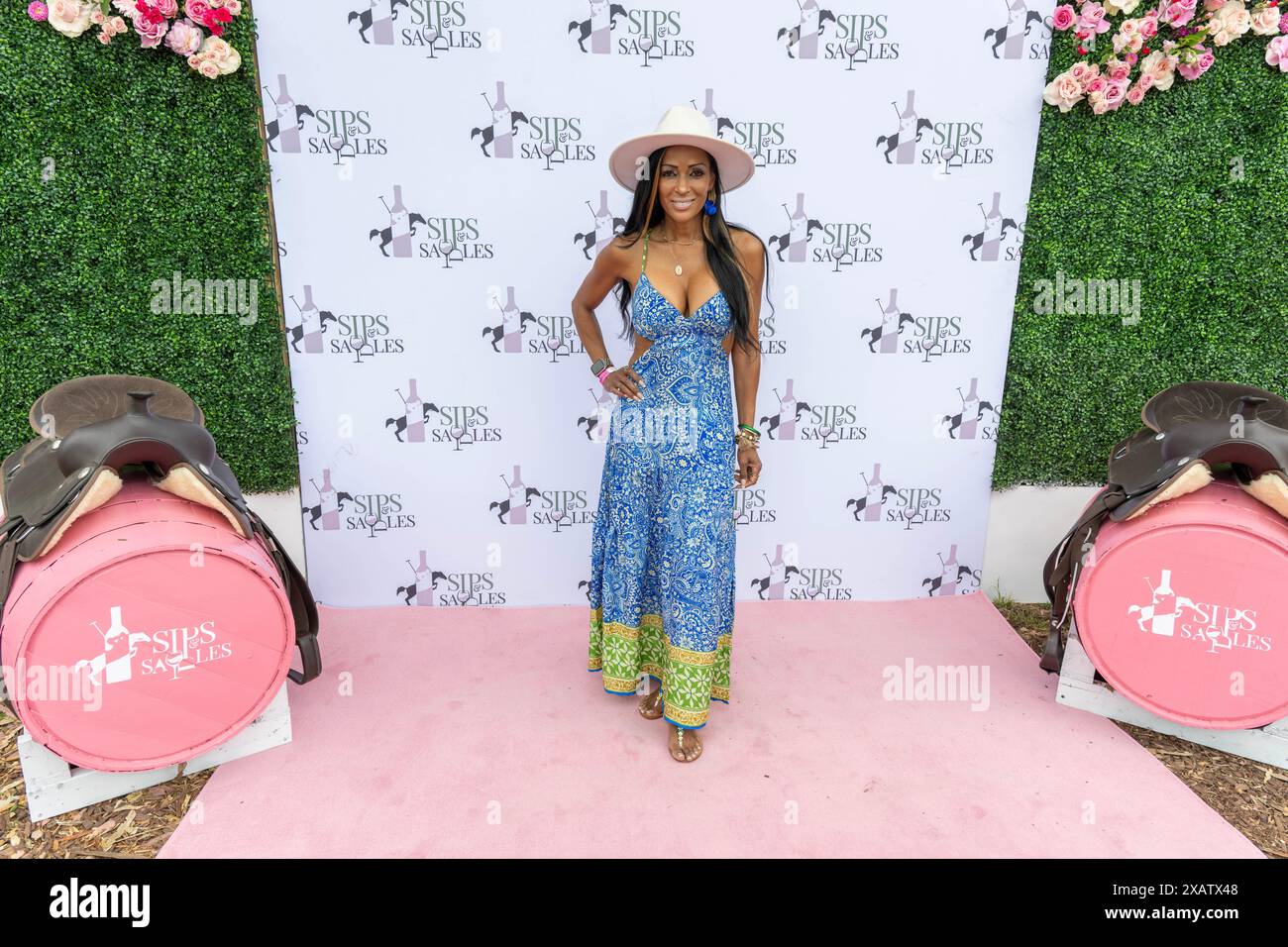 Los Angeles, États-Unis. 08 juin 2024. L'actrice Rosie Glaser assiste à Sips and Saddles-A Celebration of National Rose Day, un événement de polo à Will Rogers SHP, Los Angeles, CA, 8 juin 2024 crédit : Eugene Powers/Alamy Live News Banque D'Images