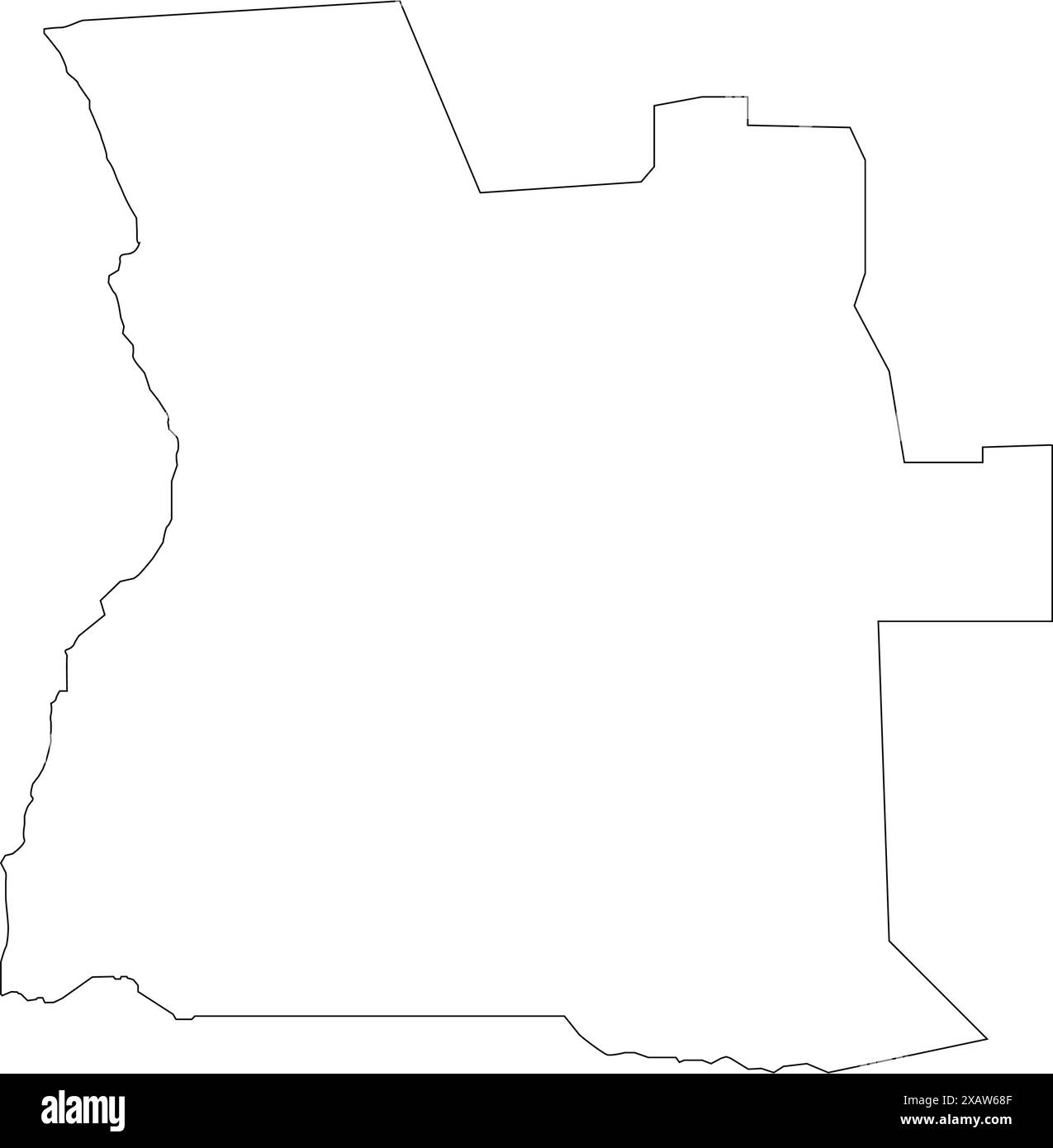 Icône de carte Angola, pays Angola sur le continent africain illustration design Illustration de Vecteur