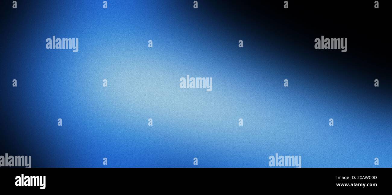 Fond bleu délavé avec une texture granuleuse se fondant dans l'obscurité Banque D'Images