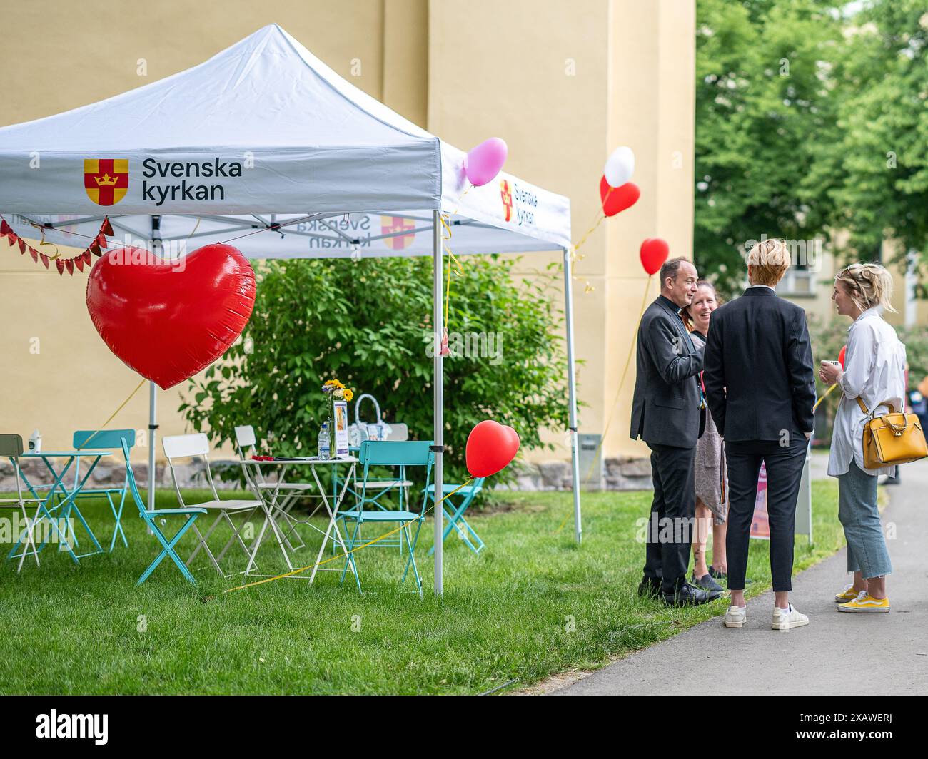 L'église suédoise a participé à la célébration de la fête nationale suédoise au parc OLAI à Norrköping. Banque D'Images