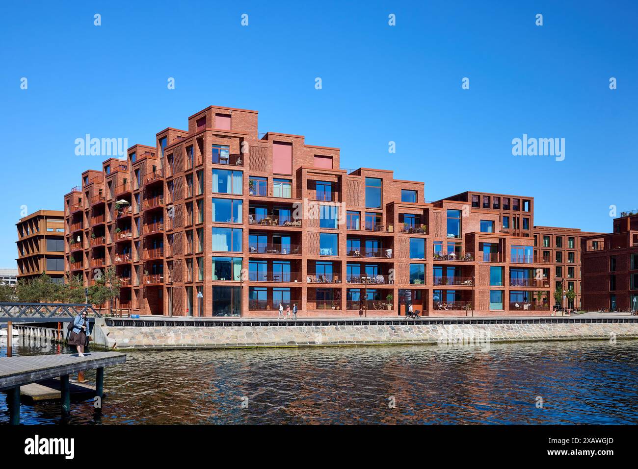 Immeubles d'appartements, Nordø, conçus par Henning Larsen Architects, 2023 ; Nordhavn, Copenhague, Danemark Banque D'Images