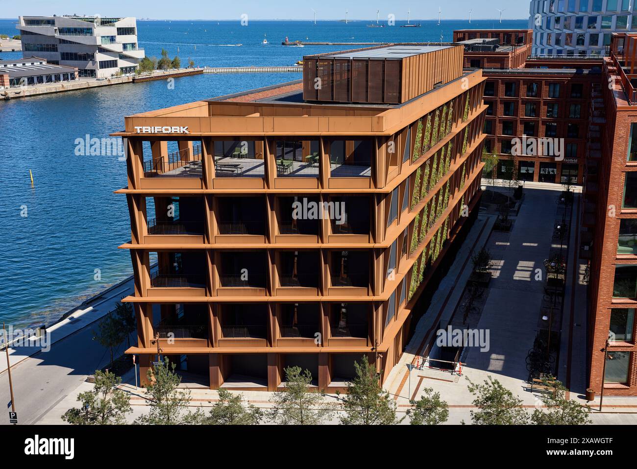 Porten, immeuble de bureaux conçu par Henning Larsen Architects, 2023 ; Nordhavn, Copenhague, Danemark Banque D'Images