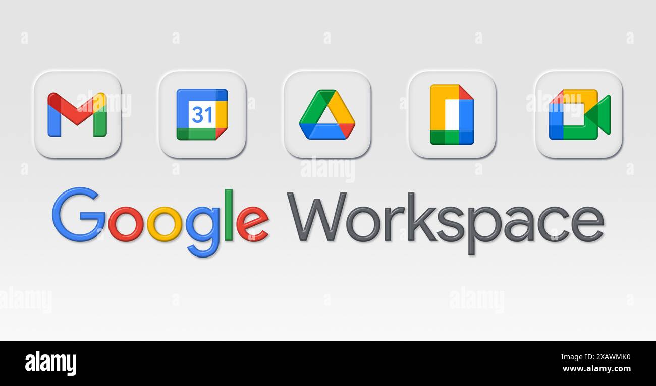 Application Google Workspace Banque D'Images