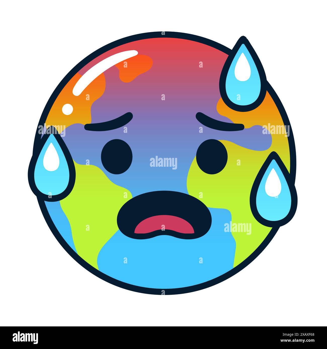 Global warming climate cartoon Banque d