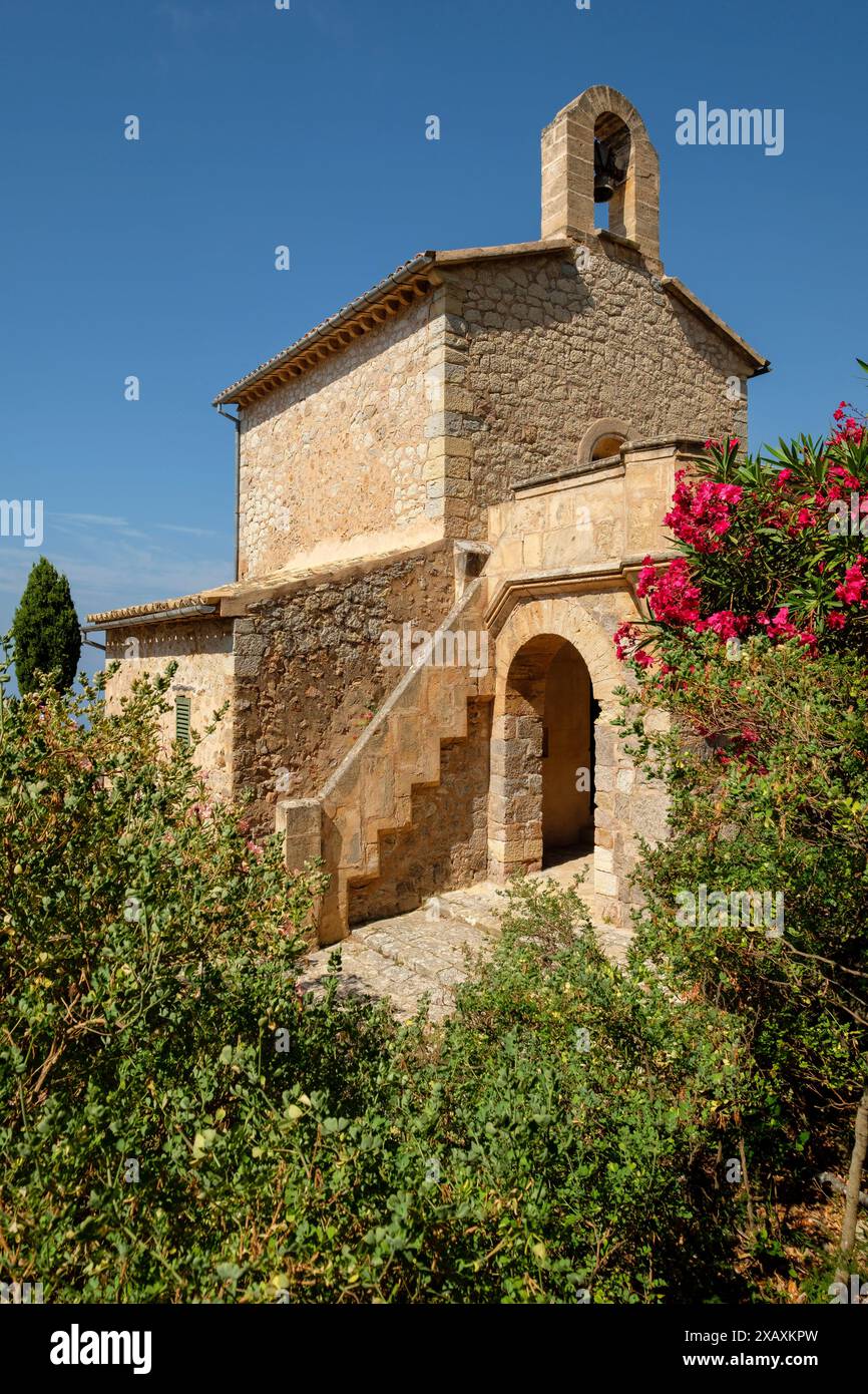 Monastère Miramar, oratoire de 1877, Valldemossa, Sierra de Tramuntana, Majorque, Espagne. Banque D'Images