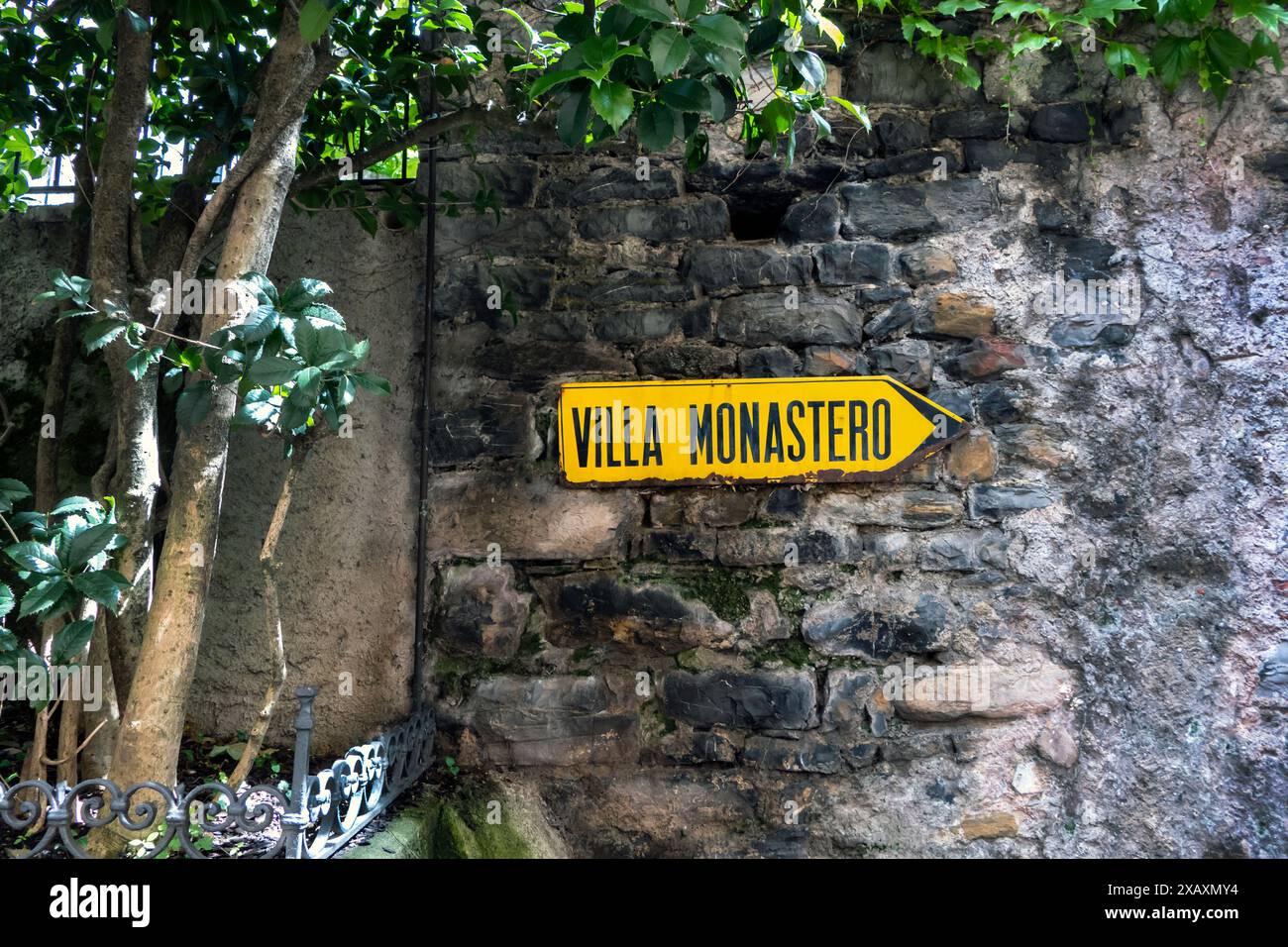 Jardins de la Villa Monastero à Varenna lakr Como Italie Banque D'Images
