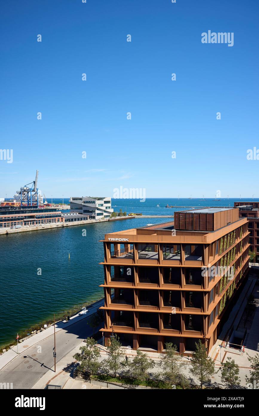 Porten, immeuble de bureaux conçu par Henning Larsen Architects, 2023 ; Nordhavn, Copenhague, Danemark Banque D'Images