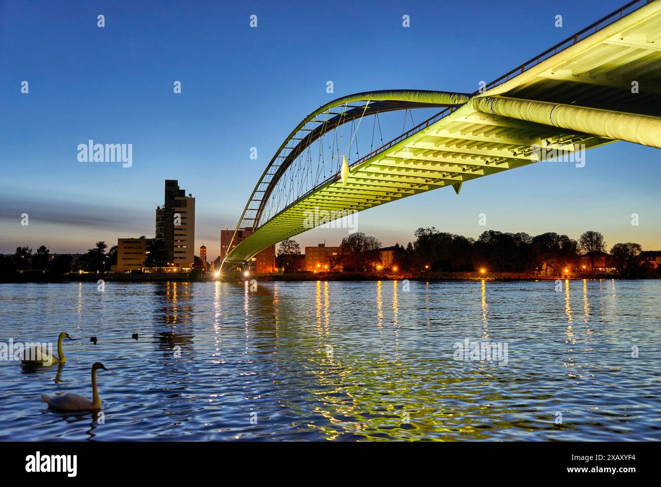 Le Dreiländerbrücke de Weil am Rhein relie l'Allemagne et la France Banque D'Images