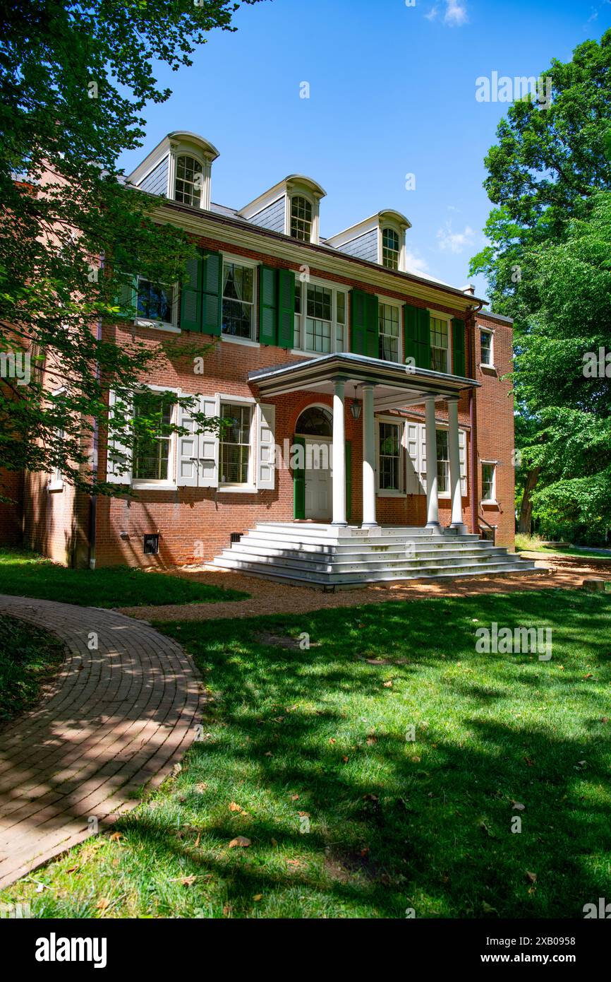 États-Unis Pennsylvanie PA Wheatland House maison du président des États-Unis James Buchanon construite en 1828 dans le comté de Lancaster Banque D'Images