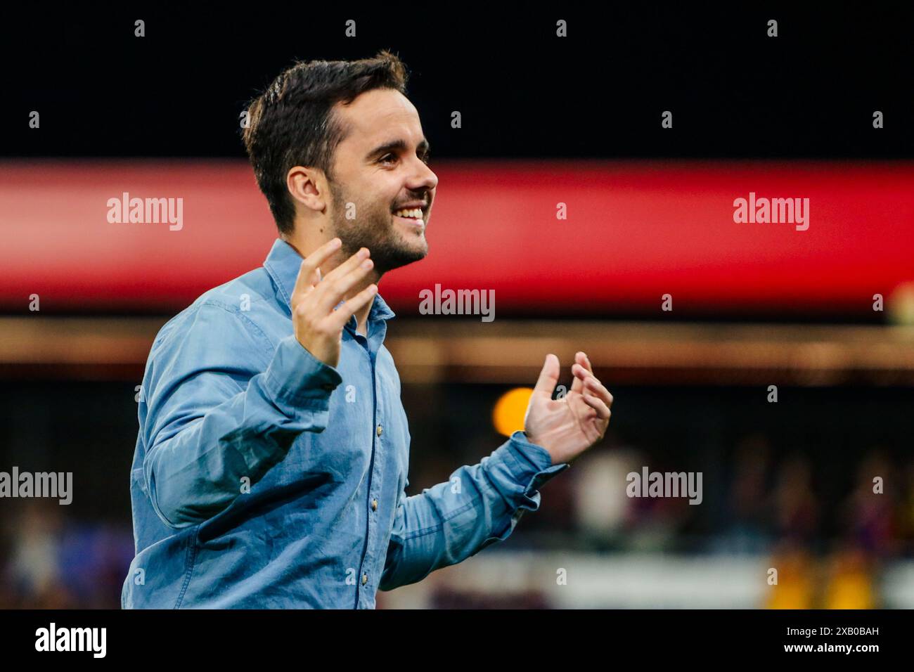 Barcelone, Espagne. 09 juin 2024. Barcelone, Espagne, 9 juin 2024 : entraîneur-chef de Barcelone Jonatan Giraldez lors du match de football de Liga F entre le FC Barcelone et le Real Betis au stade Johan Cruyff de Barcelone, Espagne (Judit Cartiel/SPP) crédit : SPP Sport Press photo. /Alamy Live News Banque D'Images