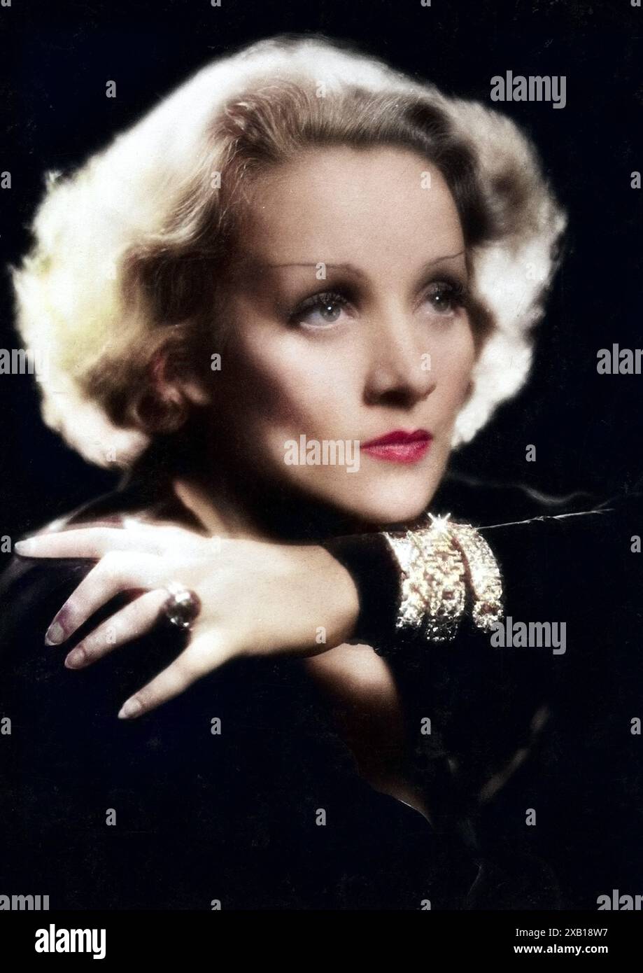 Dietrich, Marlene, 27.12.1901 - 6,5.1992, actrice américaine d'origine allemande, portrait, DROITS-SUPPLÉMENTAIRES-AUTORISATION-INFO-NON-DISPONIBLE Banque D'Images