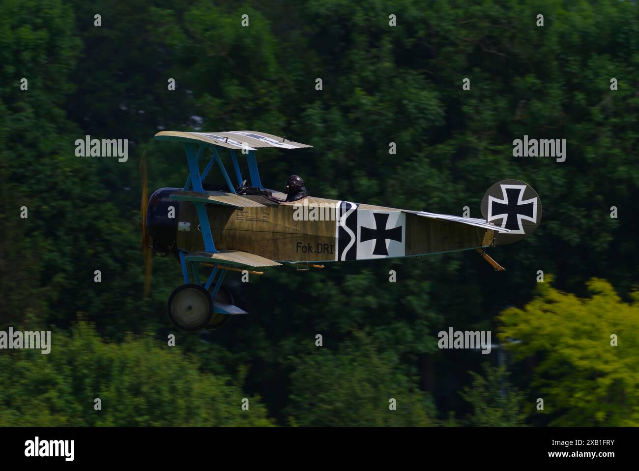 Fokker DR.1, réplique, 403-17, se-XXZ, Shuttleworth Military Weekend, Old Warden, Biggleswade, Angleterre, Royaume-Uni Banque D'Images