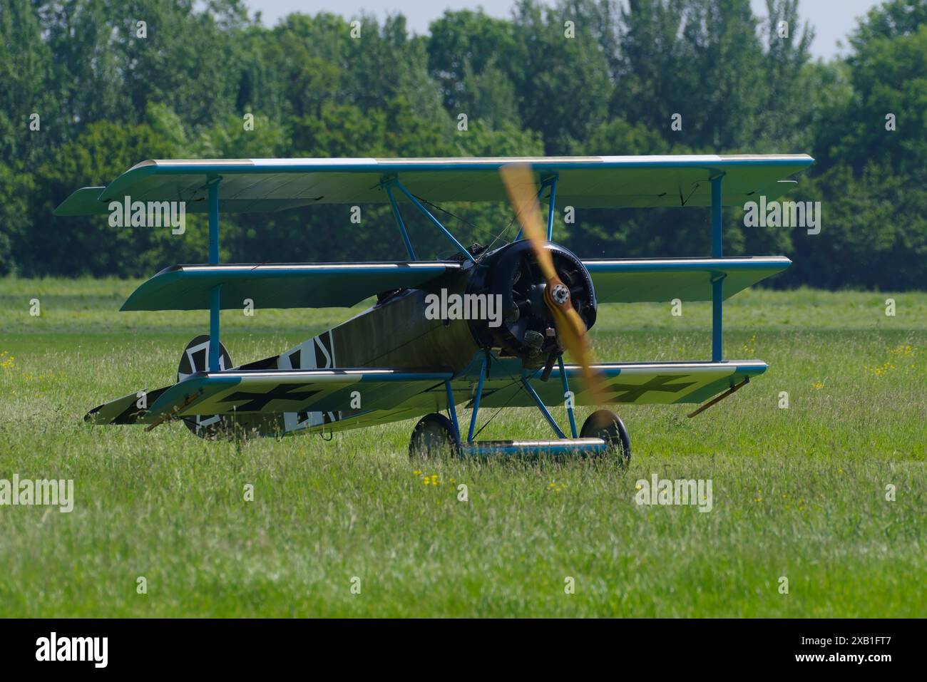 Fokker DR.1, réplique, 403-17, se-XXZ, Shuttleworth Military Weekend, Old Warden, Biggleswade, Angleterre, Royaume-Uni Banque D'Images