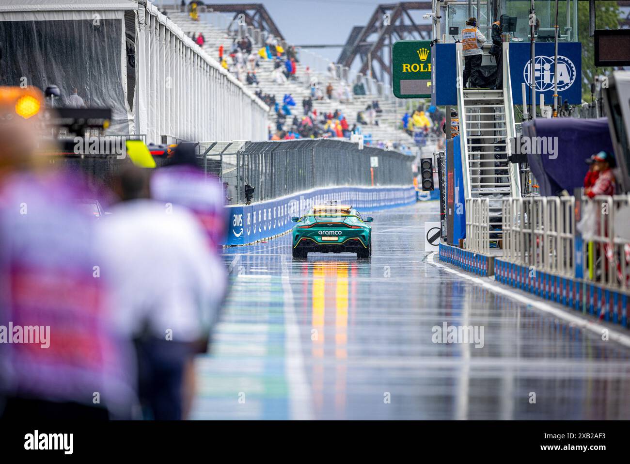 Voiture de sécurité - Aston Martin Vantagedurant le Grand Prix AWS du Canada 2024 de formule 1, Montréal, Québec, Canada, du 6 au 9 juin - Rounfd 9 sur 24 du Championnat du monde F1 2024 Banque D'Images
