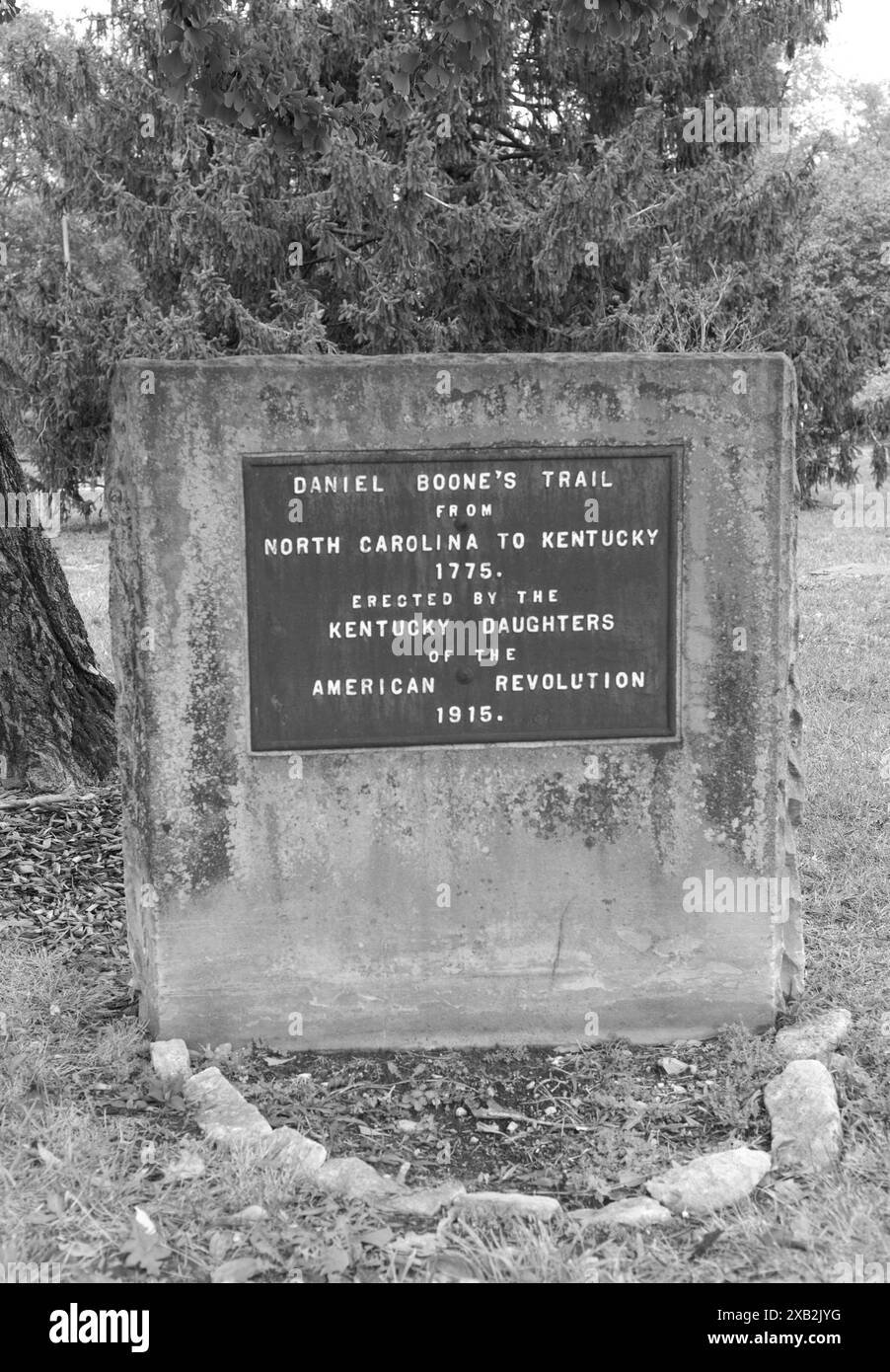 Marqueur de piste Daniel Boone à Berea, Kentucky, États-Unis. Banque D'Images