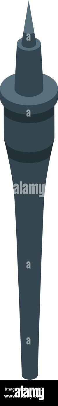 Pointe de fer à souder debout avec une pointe pointue pour un travail précis, parfait pour la réparation électronique et les projets de bricolage Illustration de Vecteur