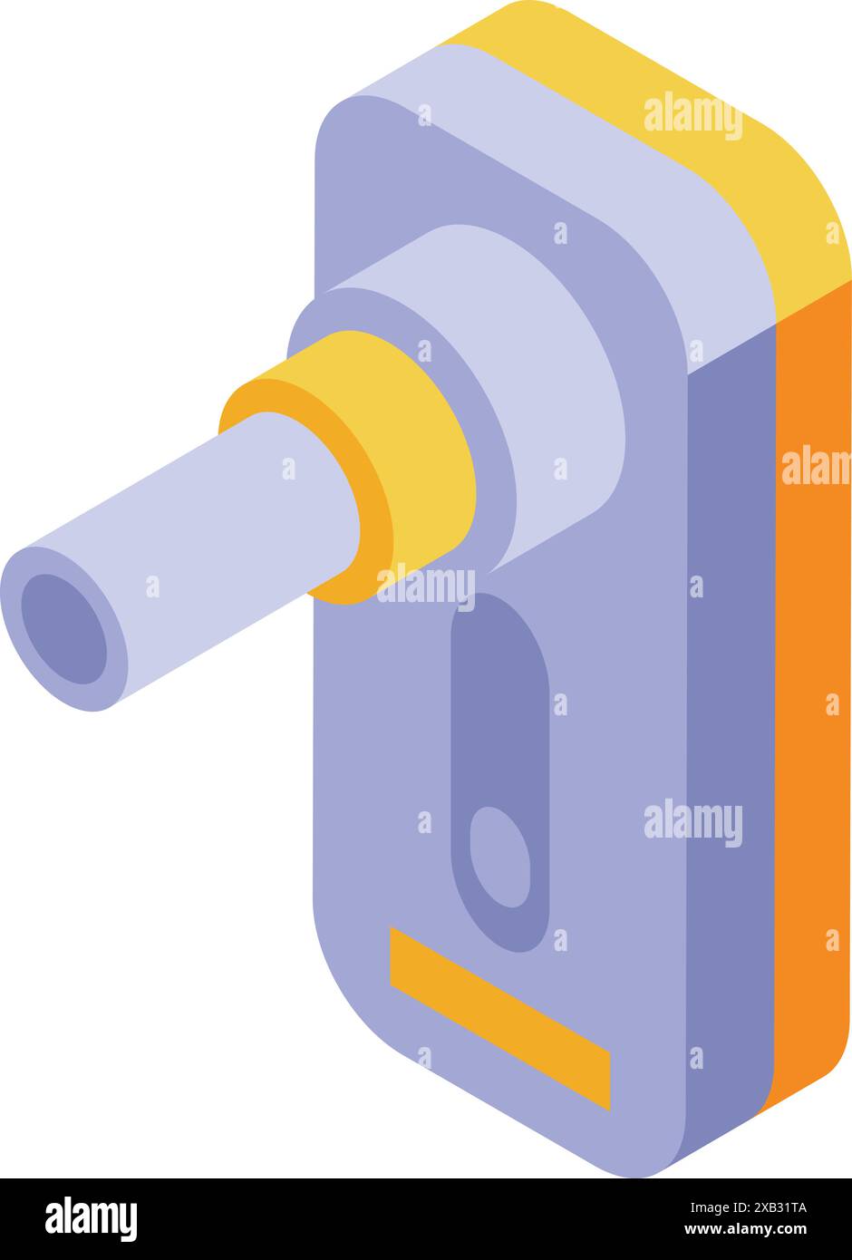 Appareil d'alcootest électronique avec affichage numérique analysant le niveau d'alcool dans l'air expiré Illustration de Vecteur