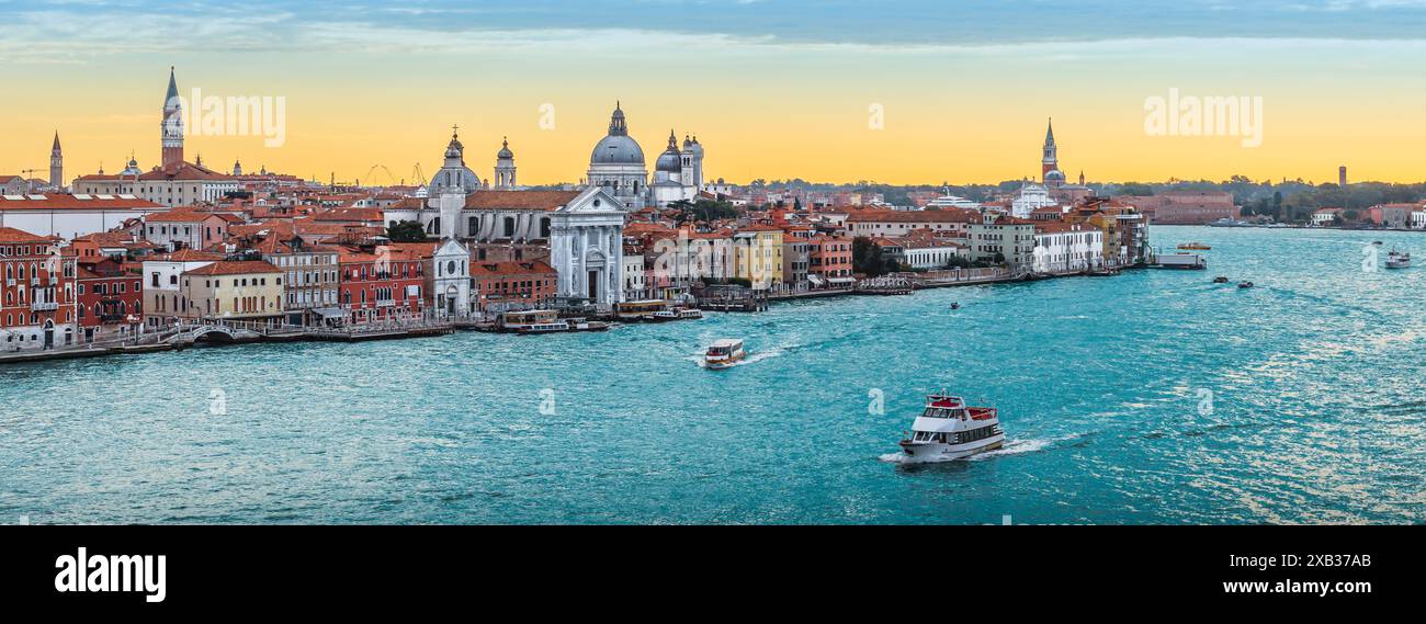 Vue panoramique de Venise Skyline, Italie. Banque D'Images