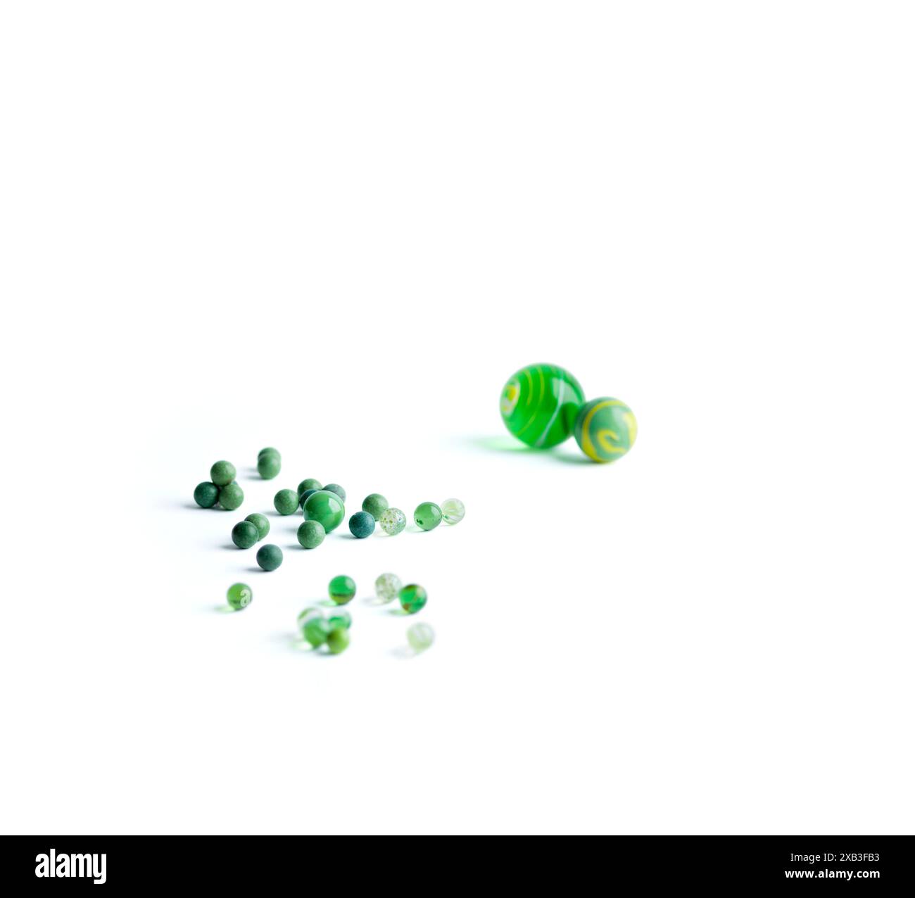 Marbres de jouet sur fond blanc Banque D'Images